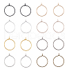 SUPERFINDINGS 400Pcs 8 Colors Iron Hoop Earrings IFIN-FH0001-72A-1