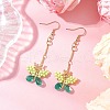 Handmade Glass Seed Beads Butterfly Dangle Earrings EJEW-MZ00445-03-1