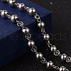 Non-Tarnish Crucifix Cross Stainless Steel Rosary Bead Necklaces X-NJEW-O096-27-5