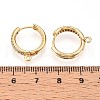 Brass Micro Pave Cubic Zirconia Hoop Earring Finding KK-N261-47G-3
