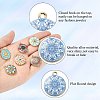 40Pcs 8 Styles Alloy Printed Pendants PALLOY-CJ0002-54-3