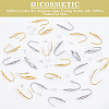 DICOSMETIC 100Pcs 2 Color 304 Stainless Steel Earring Hooks DIY-DC0001-45-4