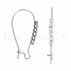 304 Stainless Steel Hoop Earrings Findings Kidney Ear Wires STAS-N092-138A-01-4