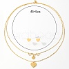 Golden Stainless Steel Jewelry Set QE0758-3-3