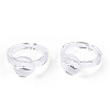 Transparent Acrylic Open Cuff Ring Components TACR-ZX018-10A-5