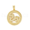 Brass Micro Pave Clear Cubic Zirconia Pendants KK-E111-36A-G-1