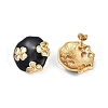 Ion Plating(IP) 304 Stainless Steel Flower Stud Earrings EJEW-Z068-32G-01-2