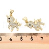 Brass Pave Cubic Zirconia Pendants KK-U009-02B-G-3