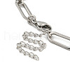304 Stainless Steel Oval Link Chains Bracelets for Men & Women BJEW-D042-09P-3