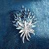 Flower Alloy Rhinestone Brooches for Backpack Clothes PW-WGB7B94-01-3