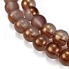 Frosted Transparent Glass Bead Strands X1-GLAA-P065-8mm-13-4