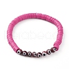 Polymer Clay Heishi Beads Stretch Bracelets BJEW-JB05905-02-1