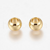 Environment Brass European Beads X-KK-P120-03G-2