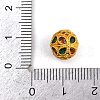 Hollow Rack Plating Brass Colorful Cubic Zirconia Beads KK-L236-14G-3