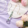 Natural Green Aventurine Chip Hanging Ornaments HJEW-TA00262-02-2