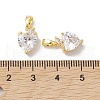 Valentine's Day Brass Micro Pave Clear Cubic Zirconia Charms KK-K360-24G-3
