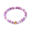 Handmade Polymer Clay Heishi Beads Stretch Bracelets Set BJEW-JB07394-5