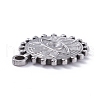 Tarnish Resistant 304 Stainless Steel Pendant Rhinestone Cabochons STAS-P288-13P-3