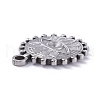 304 Stainless Steel Pendant Rhinestone Cabochons STAS-P288-13P-3