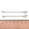 Brass with Cubic Zirconia Chain Extender KK-B102-42P-3