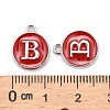 Platinum Plated Alloy Enamel Charms X-ENAM-S118-03B-P-3