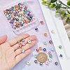  12 Colors Alloy Enamel European Beads ENAM-NB0001-40G-4
