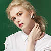 Beebeecraft 1Pair 925 Sterling Silver Hoop Earrings STER-BBC0007-73S-5