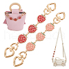 Olycraft 2Pcs 2 Colors Alloy Enamel Strawberry Link Bag Strap Extenders Sets FIND-OC0002-67-1