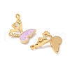 304 Stainless Steel Enamel Pendants STAS-U057-08G-01-2