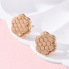 Brass Stud Earrings EJEW-D288-15G-5