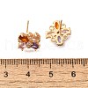 Brass Micro Pave Cubic Zirconia Stud Earrings EJEW-R018-10G-02-5
