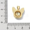 Brass Micro Pave Clear Cubic Zirconia Pendants KK-A221-25A-G-3