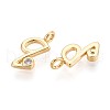 Brass Micro Pave Cubic Zirconia Charms KK-N263-97G-Q-2
