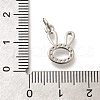 Brass Micro Pave Clear Cubic Zirconia Pendants KK-L225-033P-3