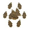 Tibetan Style Alloy Pendant Enamel Settings TIBE-T011-127AB-FF-3