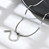 Non-Tarnish 304 Stainless Steel Herringbone Chain Necklace for Women NJEW-G097-02P-1