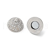 Brass Micro Pave Cubic Zirconia Magnetic Clasps KK-U052-03P-2