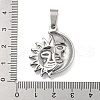 316 Surgical Stainless Steel Pendants STAS-E212-132AS-3