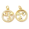 Brass Micro Pave Cubic Zirconia Pendants KK-P236-27G-1