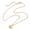 Flower Epoxy Resin Pendant Necklaces NJEW-JN05047-5