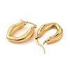 Ion Plating(IP) 304 Stainless Steel Twist Oval Hoop Earrings for Women EJEW-A104-08G-2