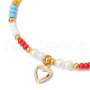 3Pcs 3 Colors Adjustable Glass Seed Round Beaded Braided Bracelet Sets BJEW-MZ00187-4