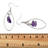 Natural Amethyst Dangle Earrings X-EJEW-JE02150-03-3