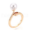 Brass Micro Pave Cubic Zirconia Ring Settings KK-T076-08G-8
