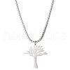 Stainless Steel Tree of Life Pendant Box Chain Necklaces for Women Men PW-WG1B68A-01-3