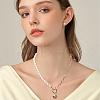 ANATTASOUL 4Pcs 4 Style Natural Shell & Imitation Pearl Beaded Necklaces Set NJEW-AN0001-53-5