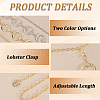 Gorgecraft 2Pcs 2 Colors Alloy Link Chain Belts AJEW-GF0009-21A-6