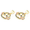 Brass Micro Pave Cubic Zirconia Pendants KK-N227-118-3