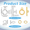 SOFPLATE 60Pcs 2 Colors Tibetan Style Alloy Toggle Clasps FIND-SP0001-24-2