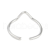 Non-Tarnish 304 Stainless Steel Open Cuff Ring for Women RJEW-C097-03P-3